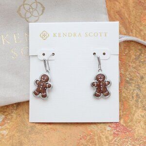 New Kendra Scott Gingerbread Drop Earrings Silver